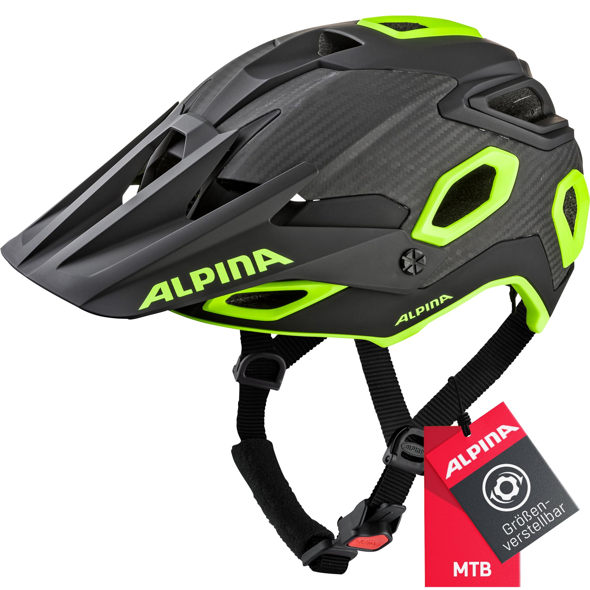 ALPINA Unisex - Adult, ROOTAGE cycling helmet, black-neon-yellow, 57-62 cm