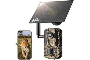 Loatos Trail Camera, Celluar Trail Cameras Built-in 4G LTE SIM Card with 2k Live Streaming, 0.2S Trigger Speed Trail Cameras with Night Vision Motion Activated Waterproof IP66 Rating Game Camera