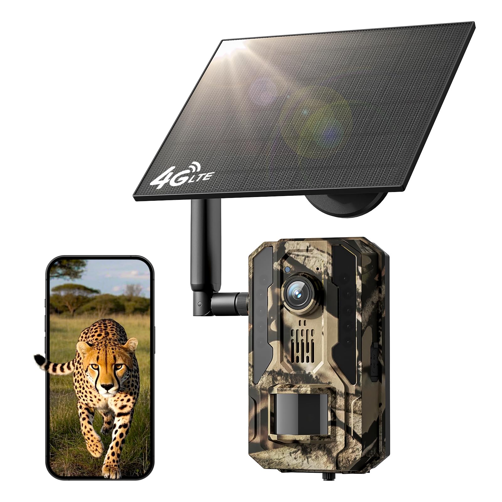 Photo 1 of Loatos Trail Camera, Celluar Trail Cameras Built-in 4G LTE SIM Card with 2k Live Streaming, 0.2S Trigger Speed Trail Cameras with Night Vision Motion Activated Waterproof IP66 Rating Game Camera