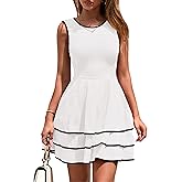 PRETTYGARDEN Women's 2026 Summer Sundresses Casual Elegant Sleeveless Flowy Tiered Ruffle A Line Mini Graduation Party Dress
