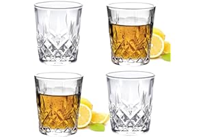 JAIEF 1.7 OZ Tequila Shot Glasses Heavy Base Fancy Shot Glass, Crystal Glasses (4)