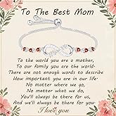 Esirly Easter Basket Stuffers - Gifts for Mom Silver Bracelets for Mothers day Birthday Thanksgiving Christmas Gifts from Son Daughters