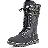 POLAR Womens Faux Fur Warm Thermal Waterproof Outdoor Walking Snow Winter Rubber Sole Calf Boots