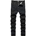 JUNBAOSS Men's Slim Fit Jeans Stretch Ripped Skinny Jeans for Men, Fashion Straight Leg Comfort Flex Waist Casual Pants