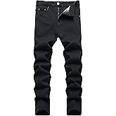 JUNBAOSS Men's Slim Fit Jeans Stretch Ripped Skinny Jeans for Men, Fashion Straight Leg Comfort Flex Waist Casual Pants