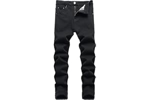 JUNBAOSS Men's Slim Fit Jeans Stretch Ripped Skinny Jeans for Men, Fashion Straight Leg Comfort Flex Waist Casual Pants
