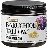 Beef tallow face cream with 2% Bakuchiol oil- Handmade NON GREASY anti aging tallow for skin- face moisturizer, Natural retinol- eczema cream, anti wrinkle, fine lines (Frankincense)