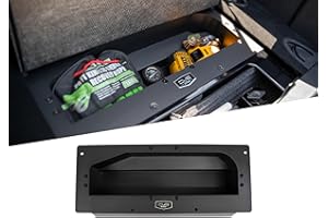 DV8 OFFROAD DV8 Storage Compartment for 2021-2025 Ford Bronco | Enhances Storage Space | Extra Thick Heat Shield | 54% More Volume than the OEM Box | Fully Bolt-On Installation | Steel | Black Powder Coat