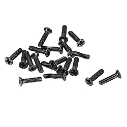 uxcell M2 x 8mm Phillips Screw Fastener Black for