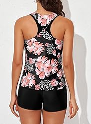 Aleumdr Womens Tankini Swimsuits Athletic 3 Piece