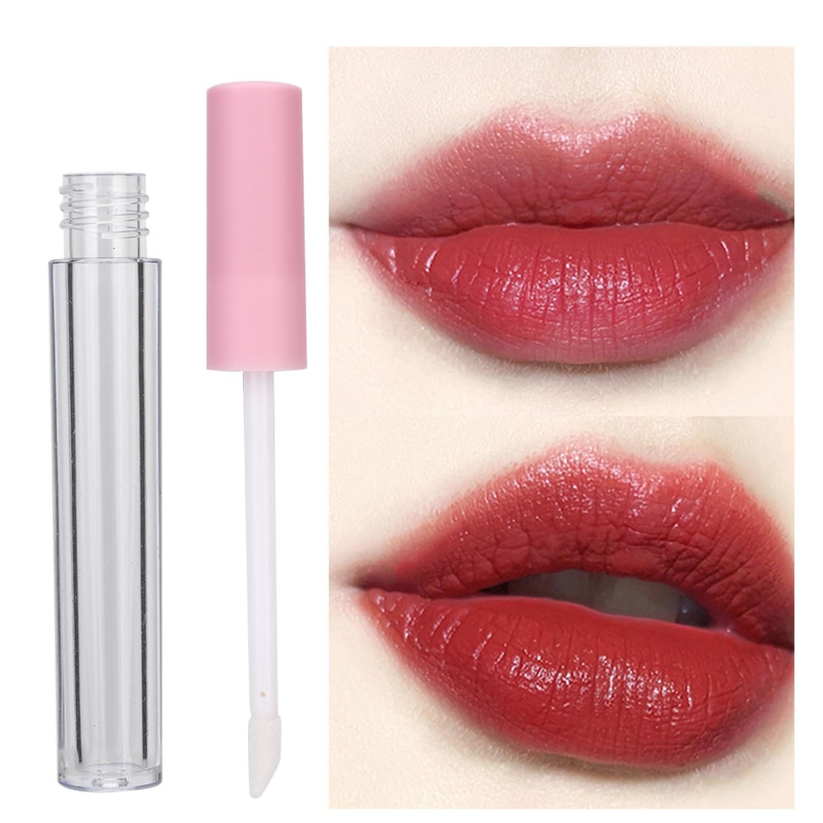 Jadeshay Lip Gloss Tube Refillable Lip Gloss Bottle DIY Empty Lip Balm Tube Container Makeup Tool Accessory 10pcs (Pink)