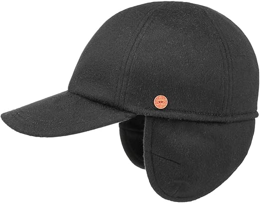 cashmere baseball cap with ear flaps