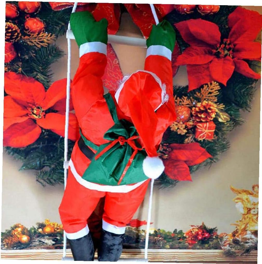 Scala LED Di Babbo Natale Con Luci E Timer – 1,75 Mt Con Babbo 30 Cm, 8 Modalità, Per Decorazioni Natalizie Da Esterno E Interno