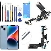 Dock Connector for iPhone 14 Charging Port Flex Cable Replacement for iPhone 14 A2649 A2881 A2884 A2883 A2882 USB Charger Dock Board Connector with Tools(Black)