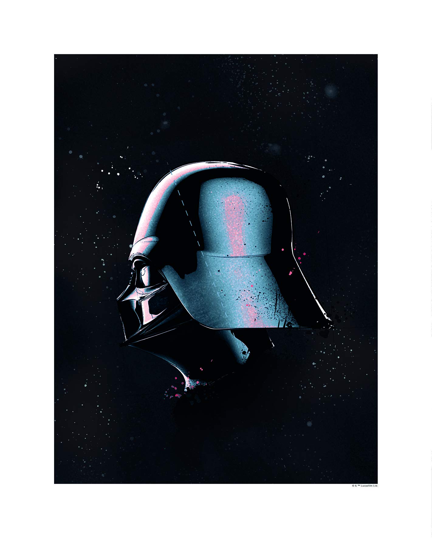 Komar Wall Picture Star Wars Classic Helmets Vader Children's Room Decoration Art Print Without Frame WB093 40 x 50 cm Size 40 x 50 cm (Width x Height)