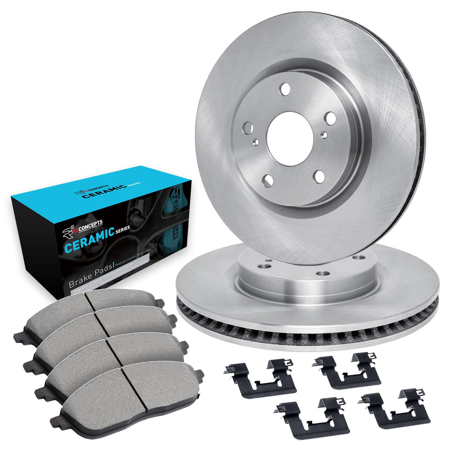 Photo 1 of R1 Concepts Front Brakes and Rotors| Hardware Included| Front Ceramic Brake Pads and Rotors Kit| Fits 2002-2005 BMW 745i, 745Li; 2006-2008 BMW 750i, 750Li; 2004-2006 BMW 760i; 2003-2008 BMW 760Li