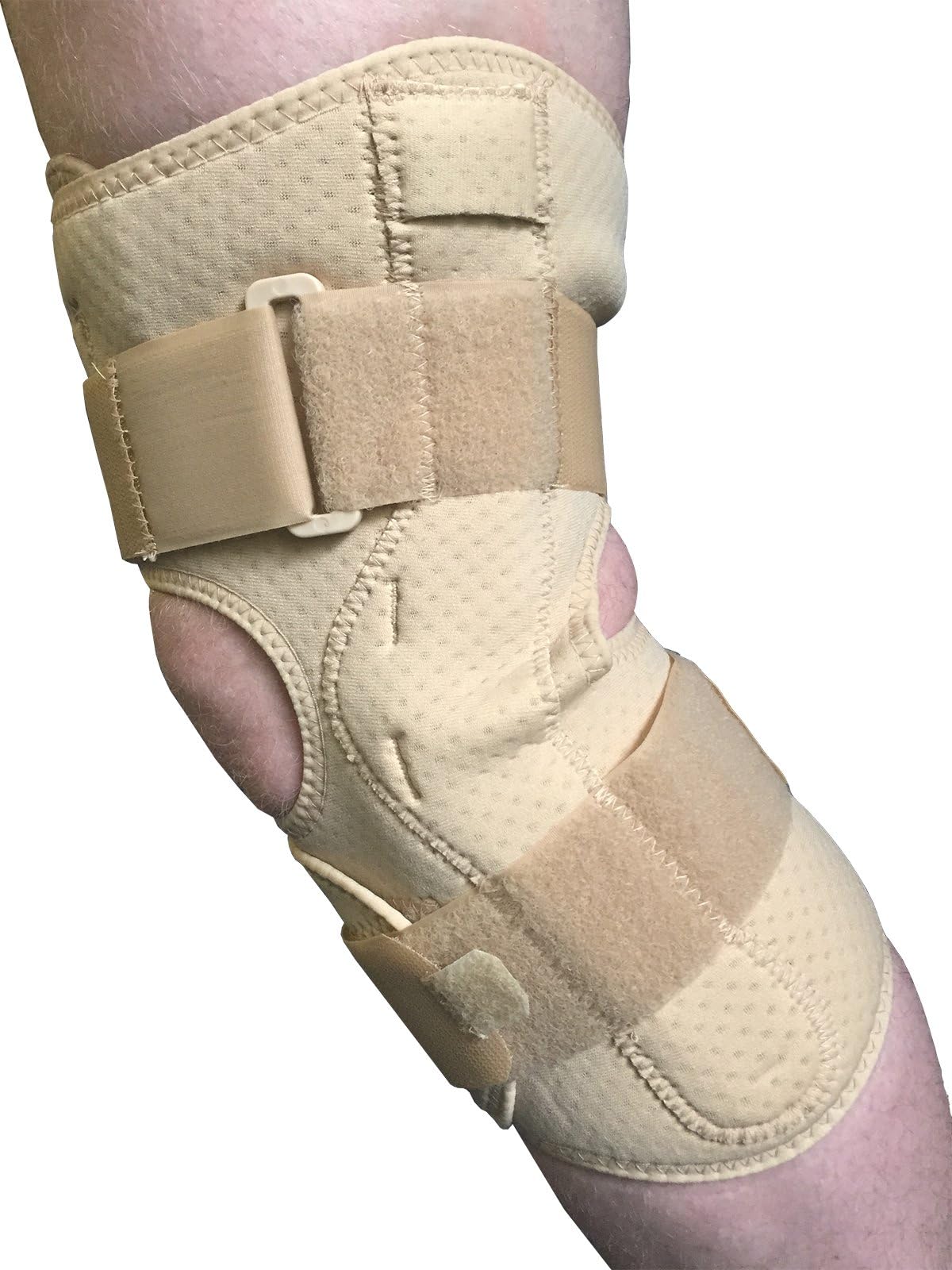 Solace Orthopaedic Fast/Easy Apply Hinged Patella Stabilising Knee Support Brace - Beige - Medium