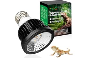 Hygger zoo High Intensity UVB Reptile Light Bulb 6W 10.0 Full Spectrum UVA UVB for Reptiles simulating Sunlight Promote Synthesis of Vitamin D3 in Reptile Pets for Turtle,Lizard,Bearded Dragon,Spider
