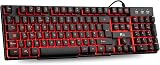 Rii RK100 Gaming Keyboard 105 Keys Red Purple Blue Backlit UK Layout view 7