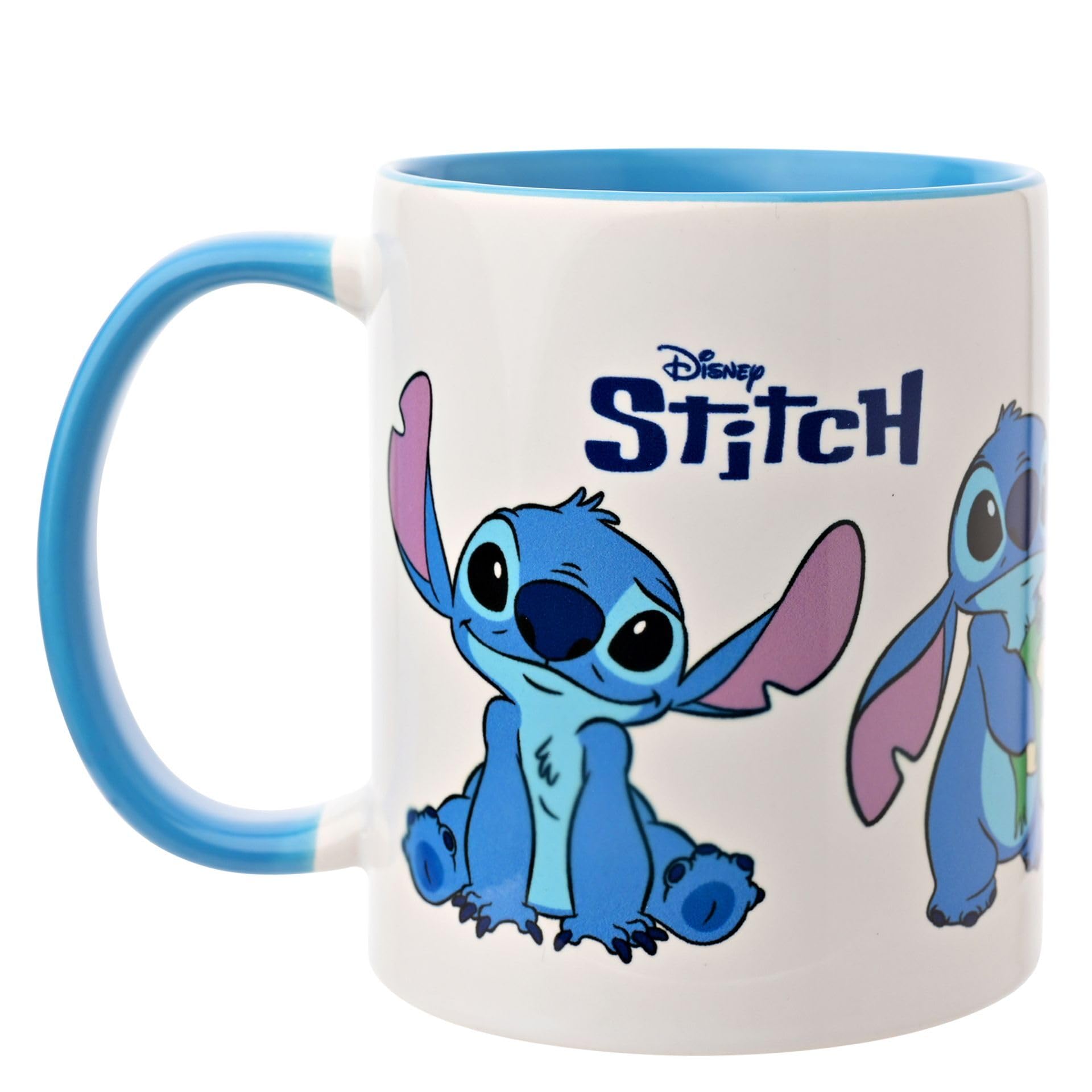 Widdop and Co. - Disney Lilo and Stitch - 'Stitch' Mug - Blue/White Tea, Coffee Glazed Stoneware Drinking Cup - Officially Licensed Disney Merchandise (325ml / 11.4oz).