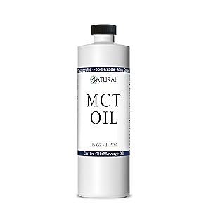 MCT Oil, Food and Therapeutic Grade, Carrier Oil, Massage Oil, Hydrating Oil, Hair Oil, 0 Additives, Pure MCT Oil (16 Ounce)