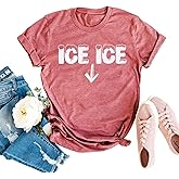 Ice Ice Baby Maternity T-Shirt Women Pregnancy Announcement Shirt Funny Cute Letter Print Pregnant Mom Tee Tops