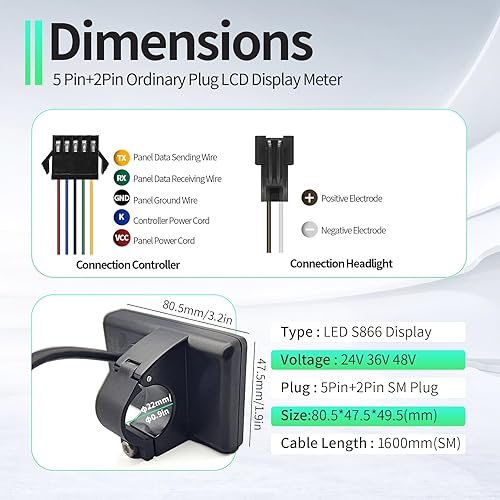 EBike Conversion Kit 500W/1000W/1500W, 36V/48V 22A/30A/35A