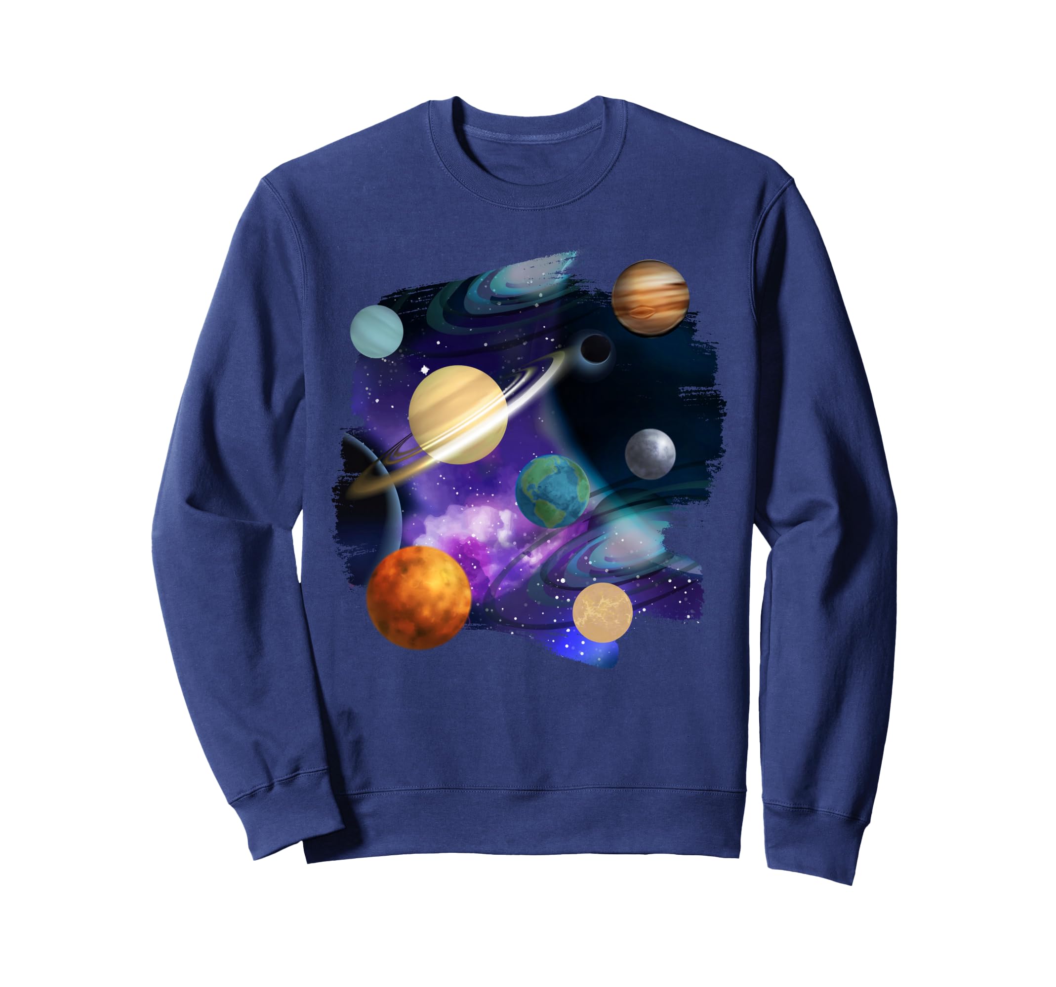 Colorful Solar System I Outer Space I Planet Sweatshirt