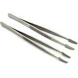 2 Pincettes Philatélie En Inox Argenté - Neuf Sous Blister - Pour Collectionneurs De Timbres