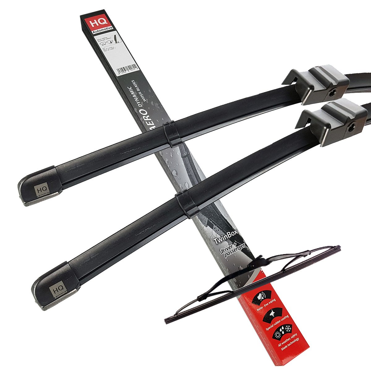 HQ AUTOMOTIVE Windscreen Wiper Blades 3pcs kit | Fits: FORD C-MAX 2007-2010, Focus 2003-2007 | model: AD91-622|HQ11B