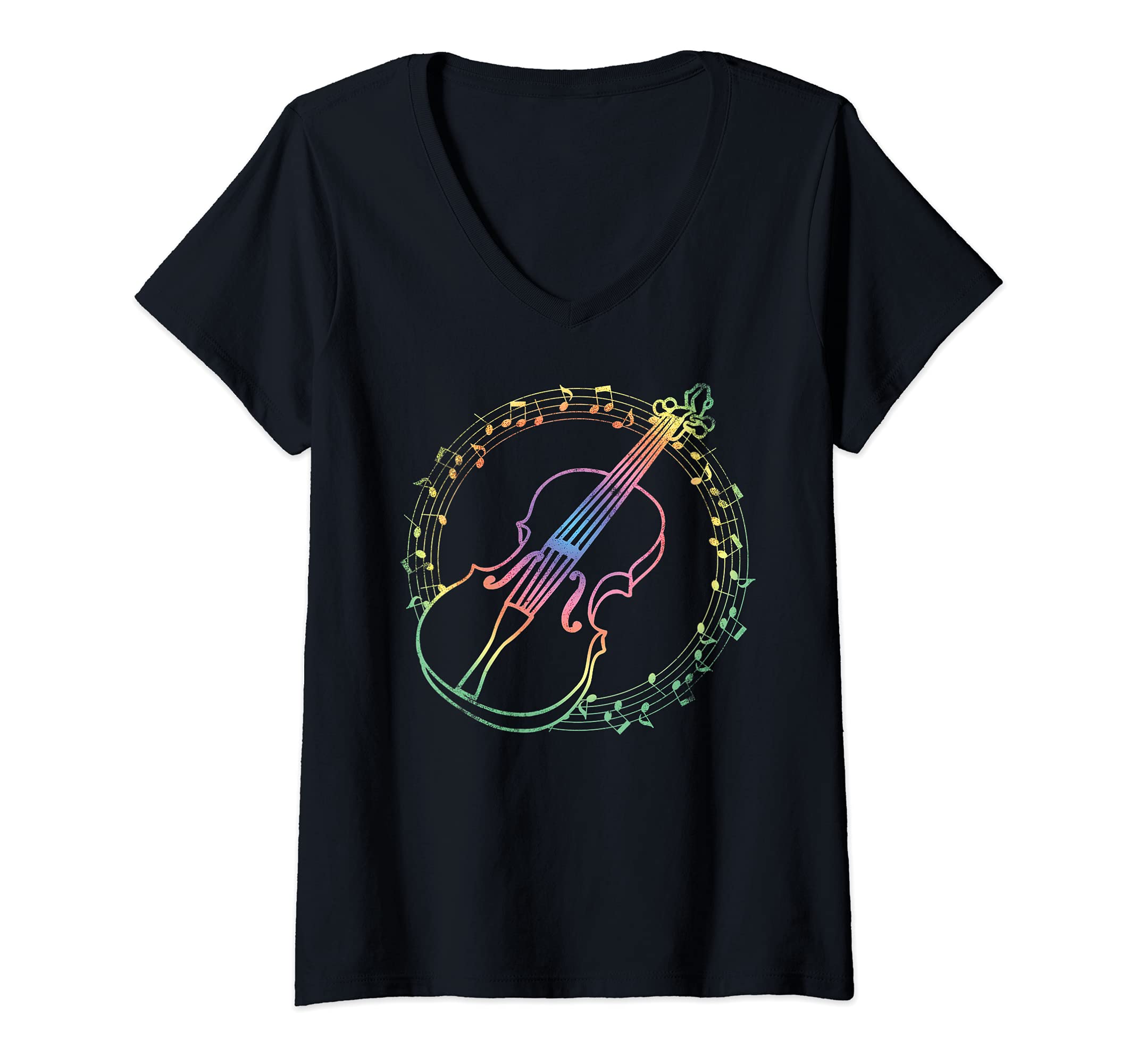 Womens Violinist Violin Player V-Neck T-Shirt