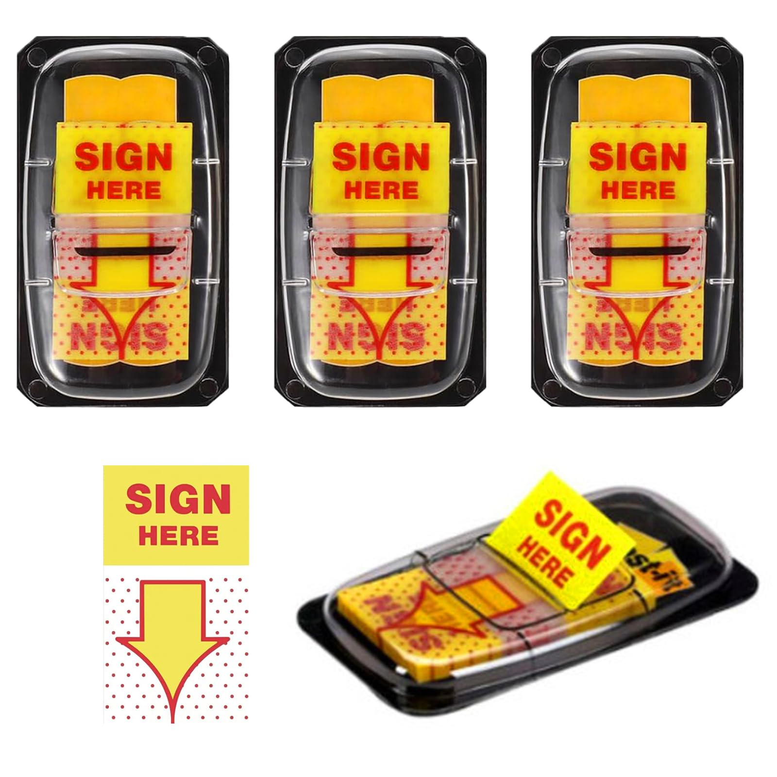 200 Pcs Sign Here Stickers, Tabs, Notes Tabs, Its Flags Tabs Flags Arrow Sticky Notes Page Markers Tabs for Office and School Supplies(25.4 MM X 43.2 MM)