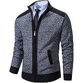 Msmsse Men's Cardigan Sweaters Full Zip Knitted Sweater for Men
