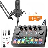 RS2i2 Podcast Equipment Bundle, 48V XLR Condenser Mic for Streaming | All‑in‑one Podcast Kit for Beginners with Studio-Quality Audio,for Podcasting,Gaming,Creator,TikTok On PC,Phone,Camera