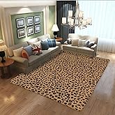 LUCKYLEI Leopard Print Area Rug, Vintage Art Leopard Print Fashion Area Rug Runway Kitchen Bedroom Living Room Floor Rug Kids Room Decor Farmhouse Decor 19.6x31.5inches