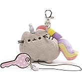 GUND Pusheen the Cat Pusheenicorn Retractable Key Holder, Unicorn Plush Keychain For Ages 8 and Up, 3&rdquo;