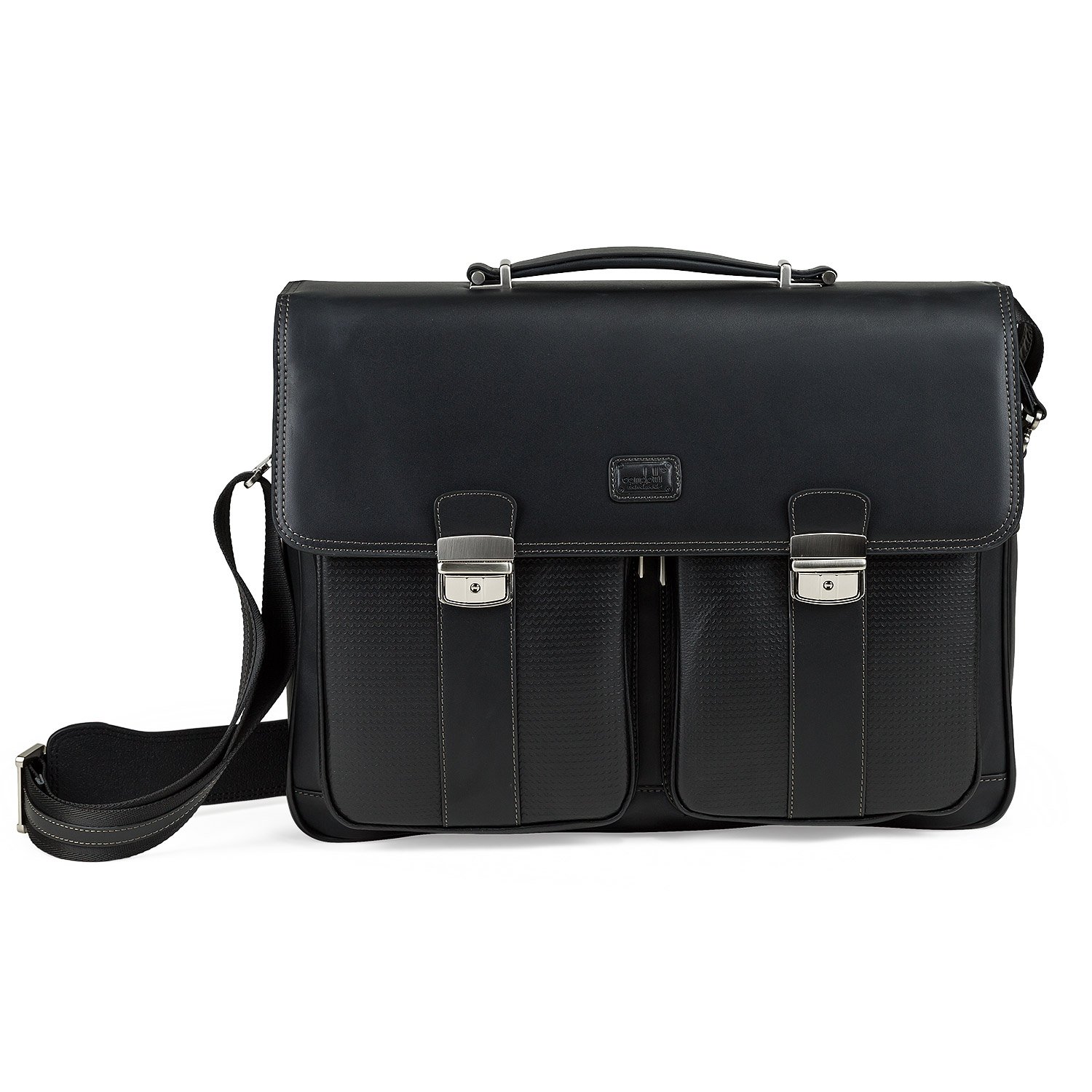 Condotti Full Grain Leather Briefcase, 43 cm, 18 L, Black Amazon.co.uk