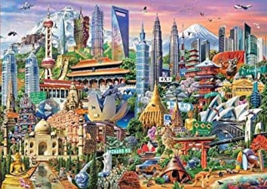 Amazon Co Jp パズル1000個 教育ゲーム教育玩具 Aia減圧ゲームの魅力風景ジグソー おもちゃ ホーム キッチン