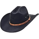 OIERNFE Cowboy Hat for Men and Women - Cattleman Wide Brim Western Cowgirl Hat with Gift Packaging