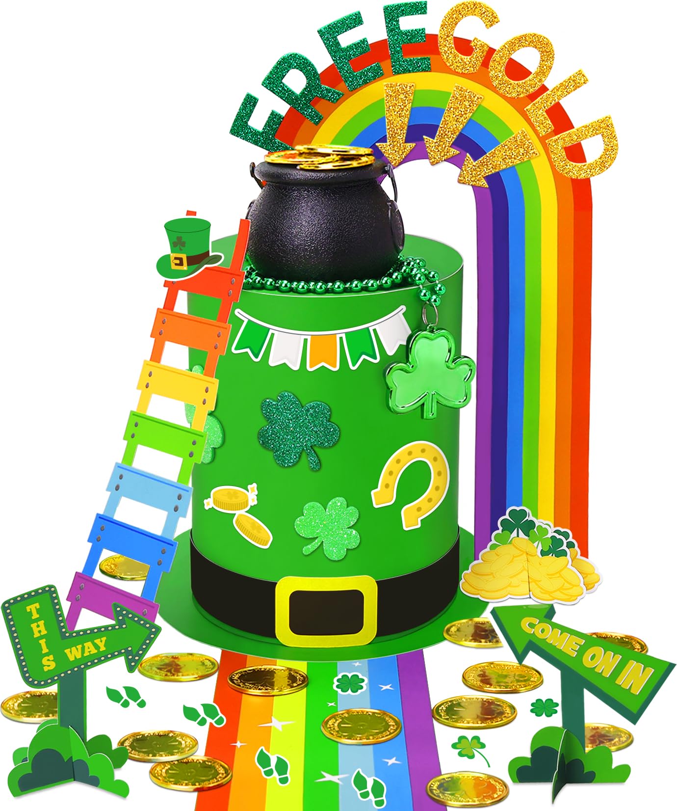 Photo 1 of *MISSING PIECES* Boutrele Leprechaun Trap Kit for Kids,Catch a Leprechaun Trap Kit,St Patrick’s Day Decorations Party Supplies DIY Craft Kids Classroom Activity