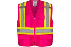 KAYGO Safety Vest with Pockets - High Visibility Reflective Vest ANSI Class 2 Construction Vest