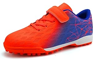 brooman Kids Indoor Soccer Shoes Boys Girls Soccer Cleats Athletic Turf Shoes
