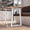 DR.IRON Metal White Table Legs 28''H, Heavy Duty Desk Legs for Dinning Table, Coffee Table, Kitchen Table (Without Boards), Set of 2