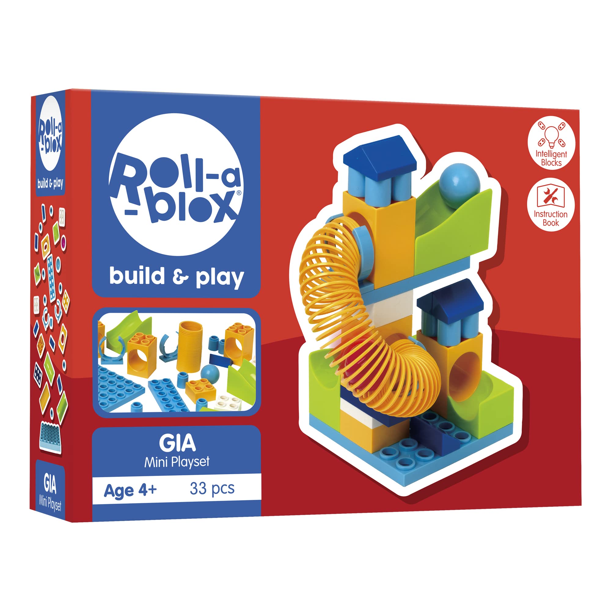 PETERKIN | Roll-a-blox - GIA Mini Playset | Build, Roll and Play! | Construction Toys | Building Blocks | Ages 4+