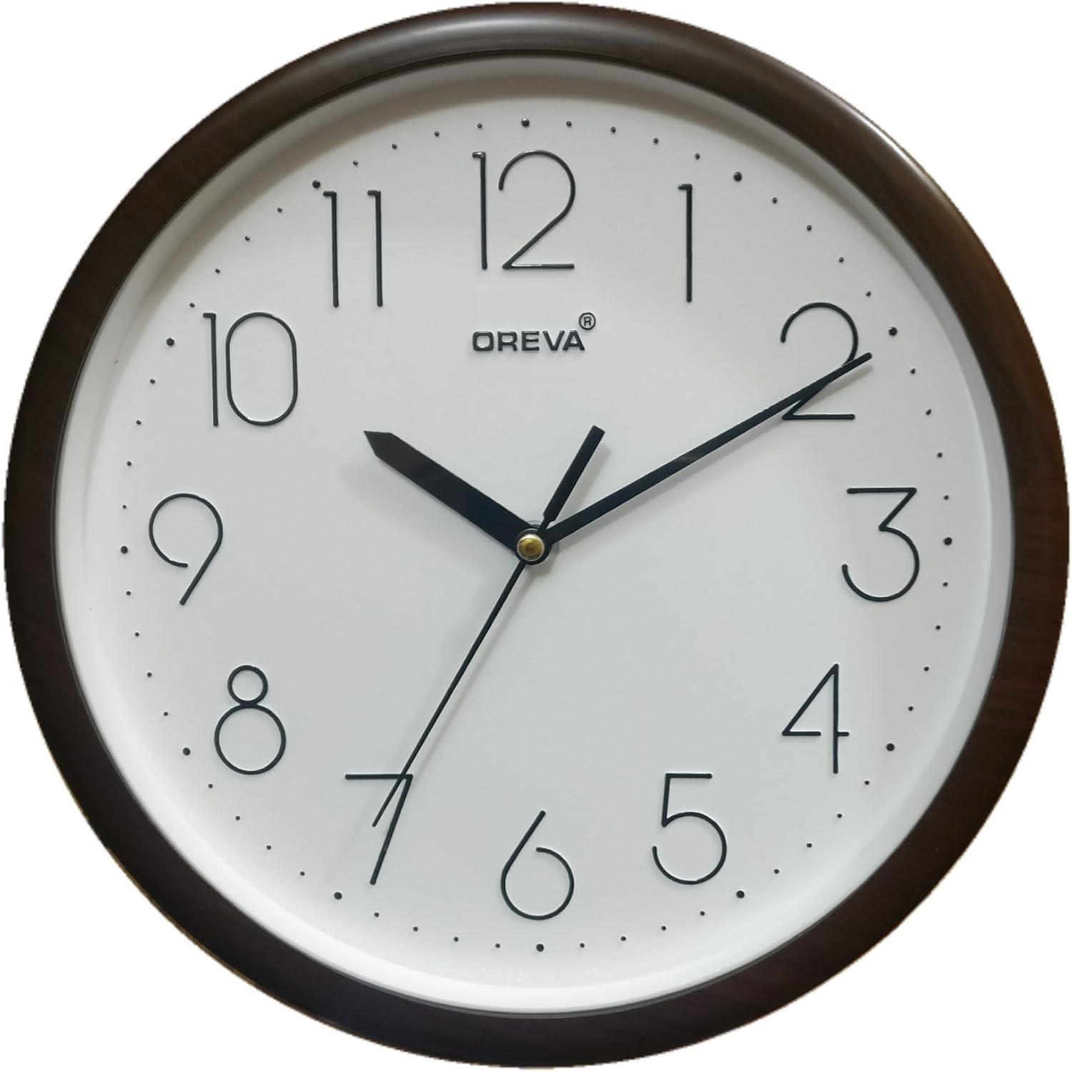 Buy Oreva Plastic Round Simple Wall Clock (25.2 cm x 25.2 cm x 3.4 cm
