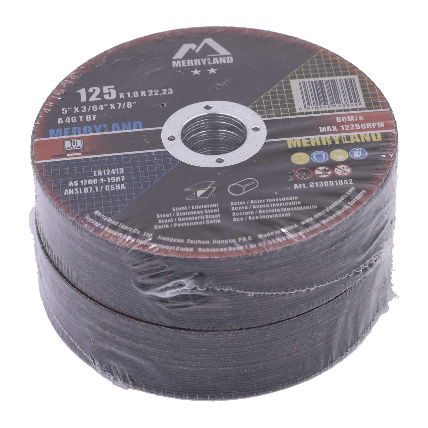 Merryland Cutting Disc 125 Metal for Angle Grinder 125 X 1.0 X 22.23 mm Cutting Wheel 50 Pieces - Image 3