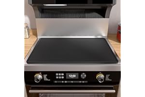 Iycnkok Electric Stove Top Cover Silicone - Upgraded 30" x 21" Glass Stovetop Countertop Protector Mat - Oven Induction Cooktop Guards Mat Extra Space for Kitchen RV XXL