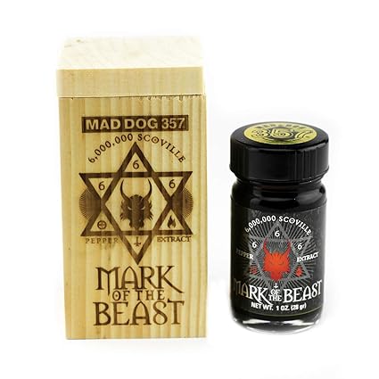 Mad Dog 357 Mark Of The Beast 6 Million Scoville Hot Pepper Extract 1oz