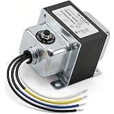 TR75VA001 75VA Transformer, 120 to 24 VAC Transformer with Circuit Breaker | 75VA High Capacity Ideal for Industrial HVAC Control, with Circuit Breaker Protected, Foot, Single Threaded Hub Mount 