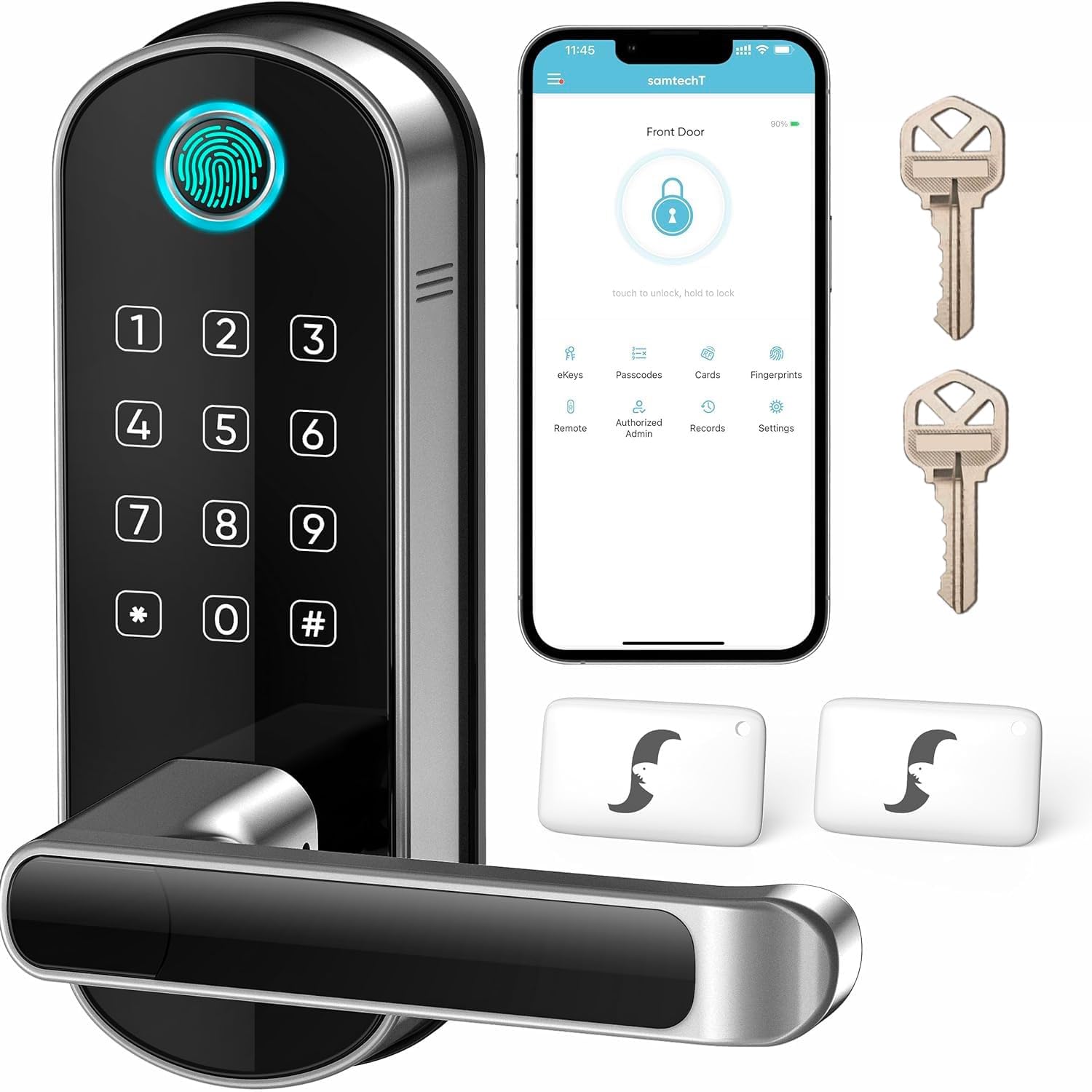 Mua Keyless Entry Smart Door Lock with Door Handle, WiFi Digital
